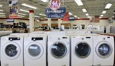 
              This Oct. 25, 2012 photo shows appliances on display at Orville